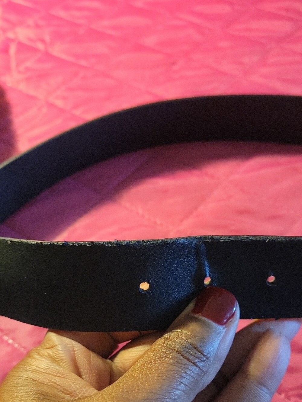 Eloquii Black Leather Women's Belt with Multicolor Jeweled Buckle 50" - Picture 4 of 4